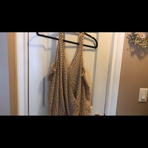 Sparkly tan tank top